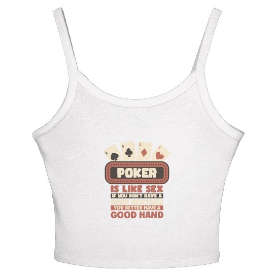 Poker Casino Poker Player Gambling Roulette Women's Spaghetti Strap Tank Top