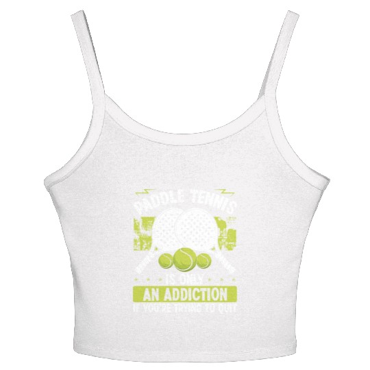 Paddle Tennis Player Match Funny Humor Balls Women's Spaghetti Strap Tank Top