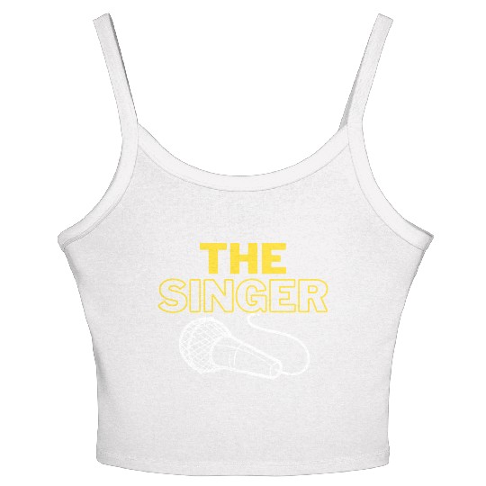 The Singer Simple Band Microphone Women's Spaghetti Strap Tank Top