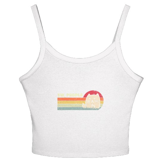 Retro Style Ew, People Women's Spaghetti Strap Tank Top Funny Cat