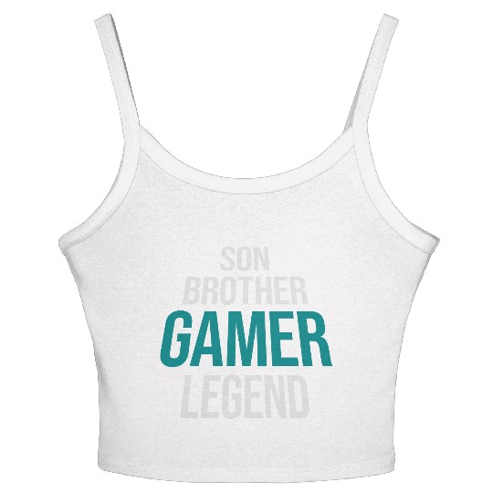 son brother gamer legend Women's Spaghetti Strap Tank Top