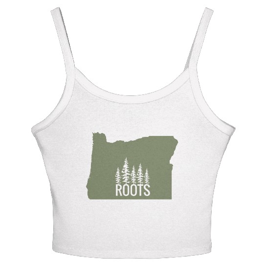 Oregon State Roots Green Women's Spaghetti Strap Tank Top
