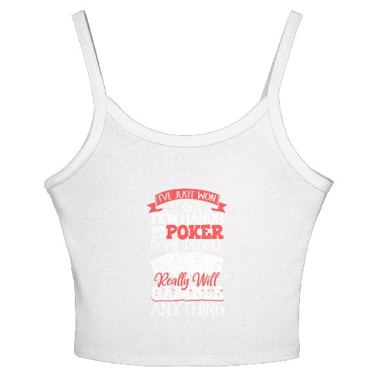 Poker Casino Poker Player Gambling Roulette Gift Women's Spaghetti Strap Tank Top