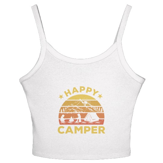 Happy Camper Women's Spaghetti Strap Tank Top