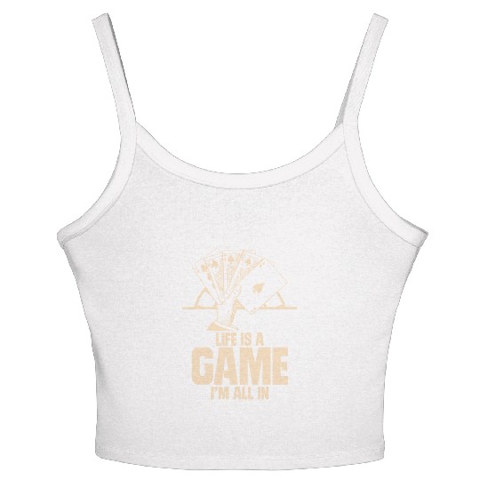 Poker Casino Poker Player Gambling Roulette Women's Spaghetti Strap Tank Top