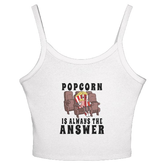 Movie Watching Cinema Popcorn Binge Watching Women's Spaghetti Strap Tank Top