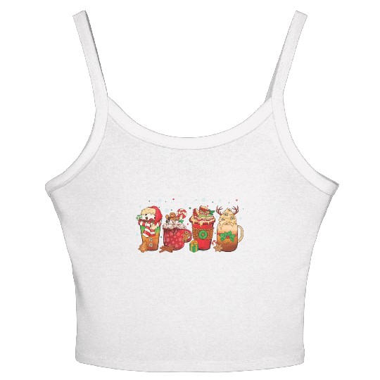 Hot Chocolate Cup Peppermint Mocha Women's Spaghetti Strap Tank Top