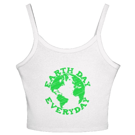 Earth Day Everyday Artitistic Design Save The Plan Women's Spaghetti Strap Tank Top