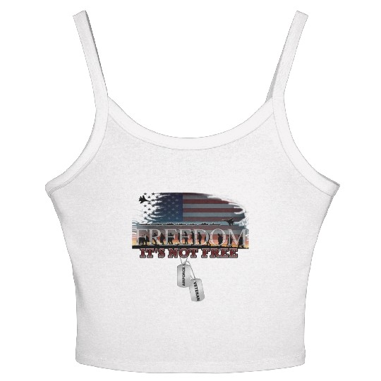 Airforce Veteran Freedom isn't Free Women's Spaghetti Strap Tank Top