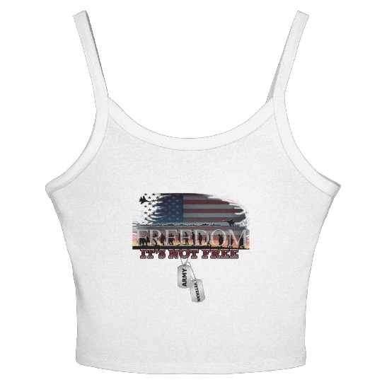Army Veteran Freedom Isn't Free Women's Spaghetti Strap Tank Top