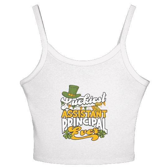 Assistant Principal Back School Teacher Principal Women's Spaghetti Strap Tank Top