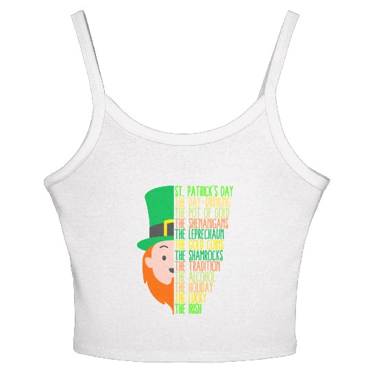St Patrick's Day Drinking Shenanigans Irish Women's Spaghetti Strap Tank Top