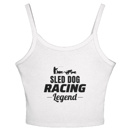 Husky Sledding Sled Dog Racing Alaskan Racers Women's Spaghetti Strap Tank Top