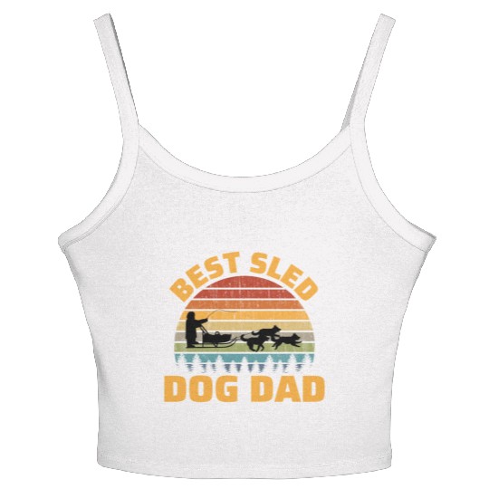 Husky Sledding Sled Dog Racing Alaskan Racers Women's Spaghetti Strap Tank Top