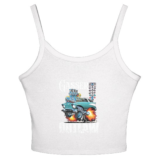 Gasser Outlaw Class Vintage Drag Racing Race Car Women's Spaghetti Strap Tank Top