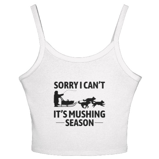 Husky Sledding Sled Dog Racing Alaskan Racers Women's Spaghetti Strap Tank Top