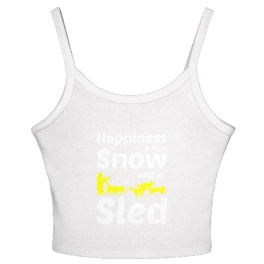 Husky Sledding Sled Dog Racing Alaskan Racers Women's Spaghetti Strap Tank Top