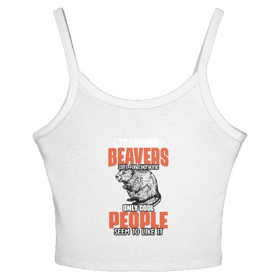 Awesome Beaver Trapping For A Beaver Hunter Beaver Women's Spaghetti Strap Tank Top