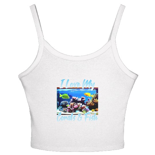 Saltwater aquarium coral fish Women's Spaghetti Strap Tank Top