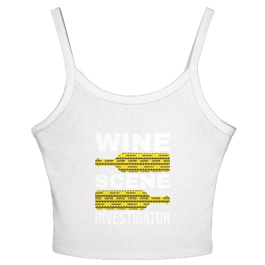 Wine Scene Investigator True Crime Lover Women's Spaghetti Strap Tank Top