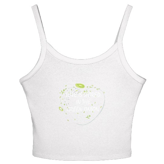 Love is stored in the green onion Women's Spaghetti Strap Tank Top