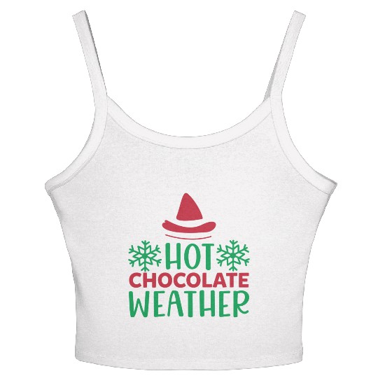 Hot chocolate weather Women's Spaghetti Strap Tank Top