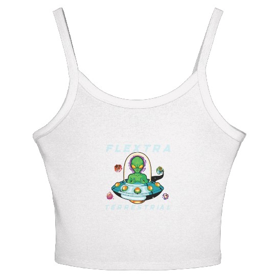 Alien Extraterrestrial Area 51 UFO Space Geek Gift Women's Spaghetti Strap Tank Top