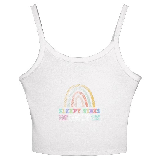 Sleepy Vibes Only - Newborn Photographer Women's Spaghetti Strap Tank Top