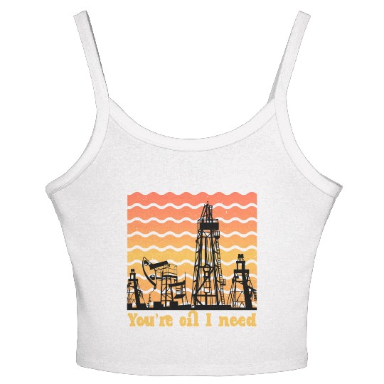 oilfield worker gift - funny oilfield worker Women's Spaghetti Strap Tank Top