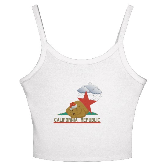 California bear in winter Women's Spaghetti Strap Tank Top