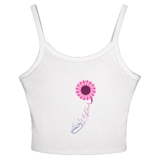 Love Will Prevail Bisexual Sunflower Bi Pride Women's Spaghetti Strap Tank Top