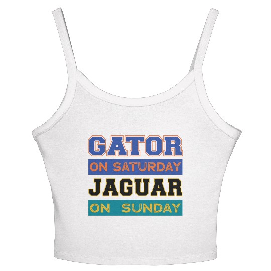 Gator On Saturday Jaguar On Sunday Jacksonville Fo Women's Spaghetti Strap Tank Top