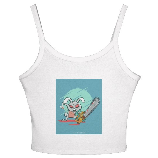Angry rabbit chainsaw Angry rabbit chainsaw inspir Women's Spaghetti Strap Tank Top