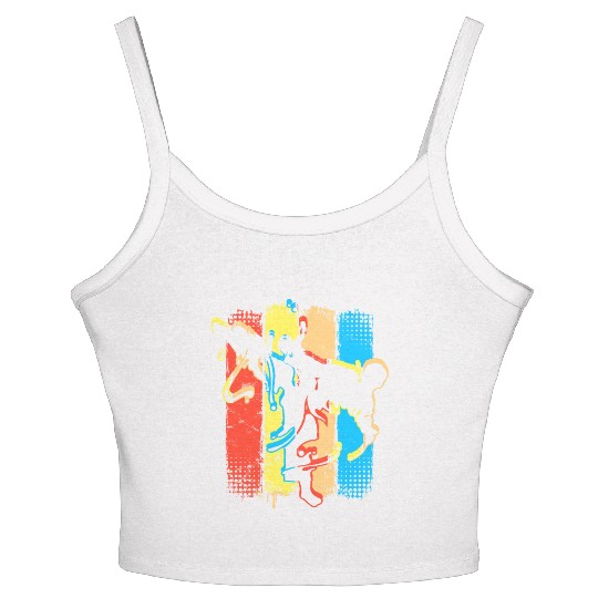 Retro Karate - Kickboxer - Fight Club Martial Arts Women's Spaghetti Strap Tank Top