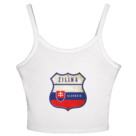 Žilina Slovakia coat of arms flag design Women's Spaghetti Strap Tank Top
