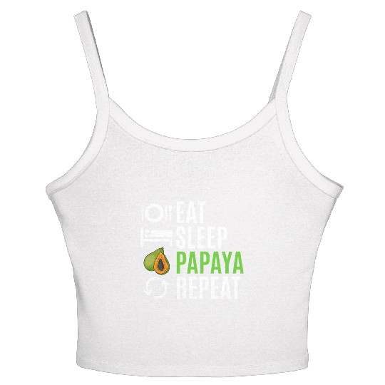 Eat Sleep Papaya Repeat Women's Spaghetti Strap Tank Top