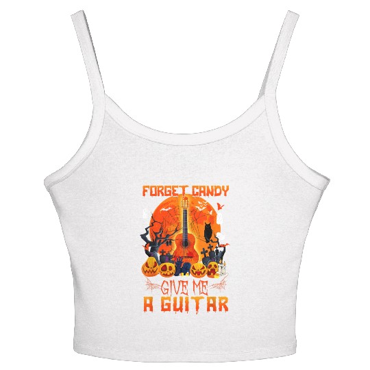 Guitar Halloween Candy Women's Spaghetti Strap Tank Top