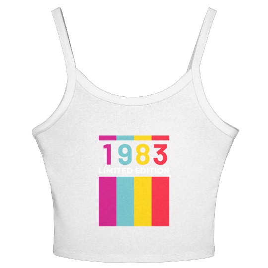 40 Years Vintage 1983 Retro 40th Birthday Women's Spaghetti Strap Tank Top