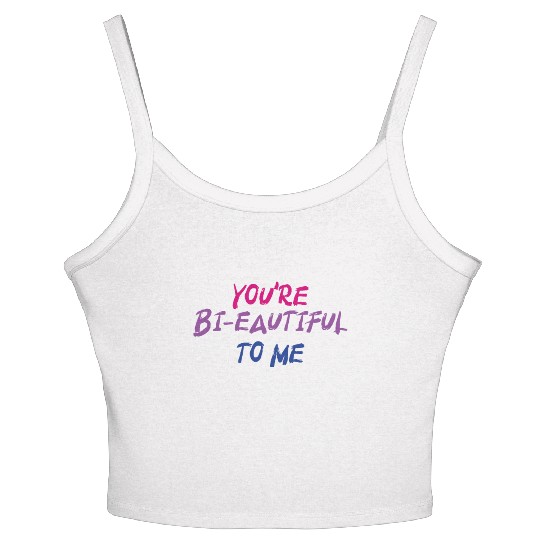 You're Bi-Eautiful To Me Bisexual Pride Women's Spaghetti Strap Tank Top