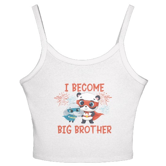 Big brother super hero panda elephant 2023 Women's Spaghetti Strap Tank Top