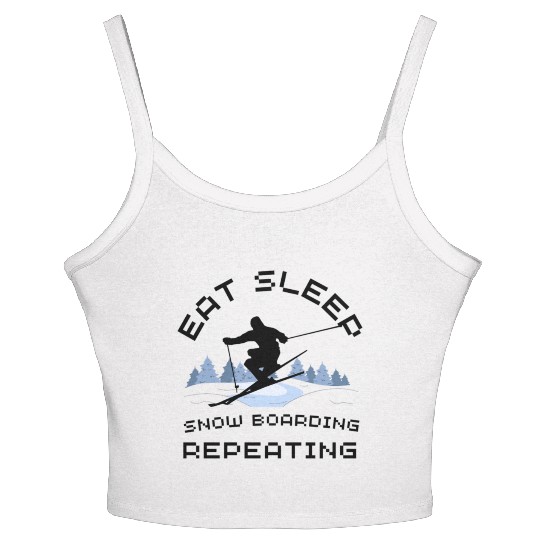 Eat Sleep Snowboarding Repeat Women's Spaghetti Strap Tank Top