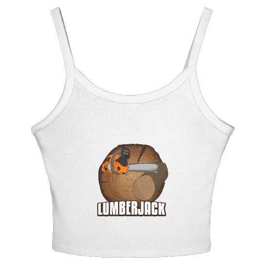 chainsaw Lumberjack Women's Spaghetti Strap Tank Top