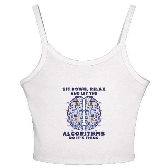 Computer Algorithm Programmer Artificial Women's Spaghetti Strap Tank Top