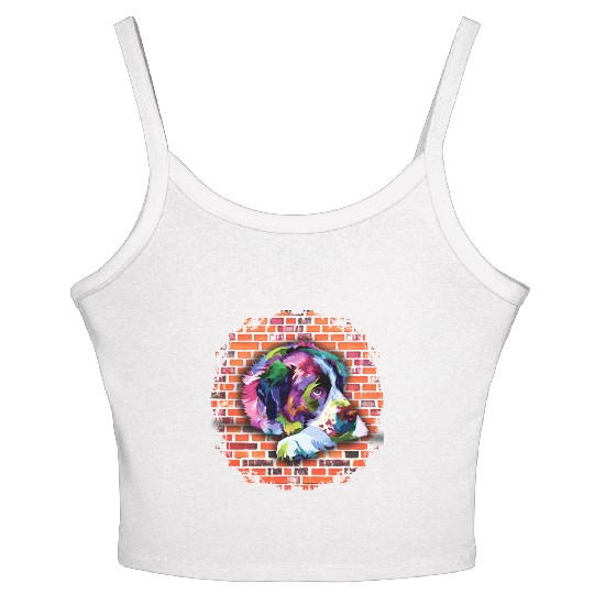 Saint Bernard color Women's Spaghetti Strap Tank Top
