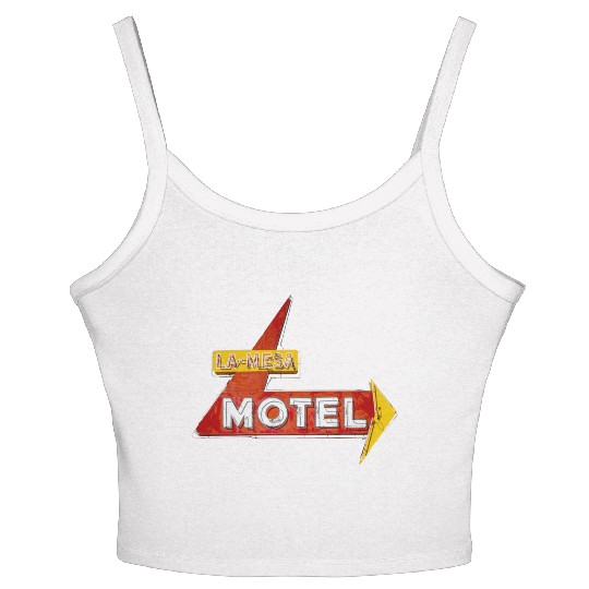 La Mesa Motel Route 66 Santa Rosa New Mexico Women's Spaghetti Strap Tank Top