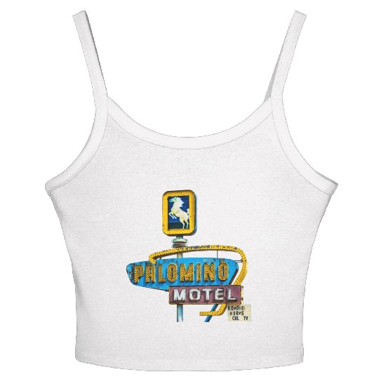 Route 66 Neon Palomino Motel Tucumcari, New Mexico Women's Spaghetti Strap Tank Top