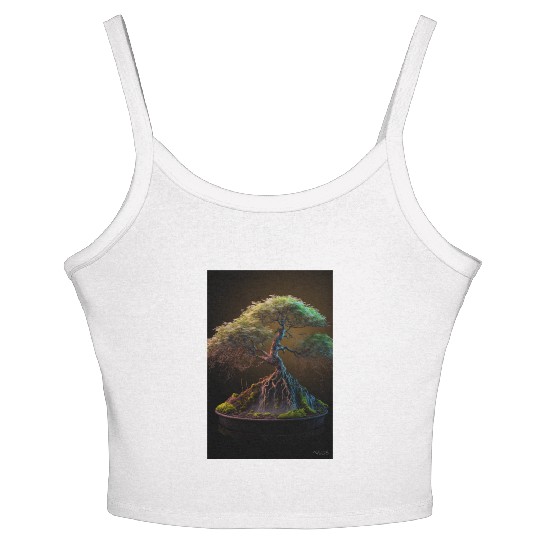 Cannabonsai - Bonsai Tree, Cannabis Plant, Women's Spaghetti Strap Tank Top