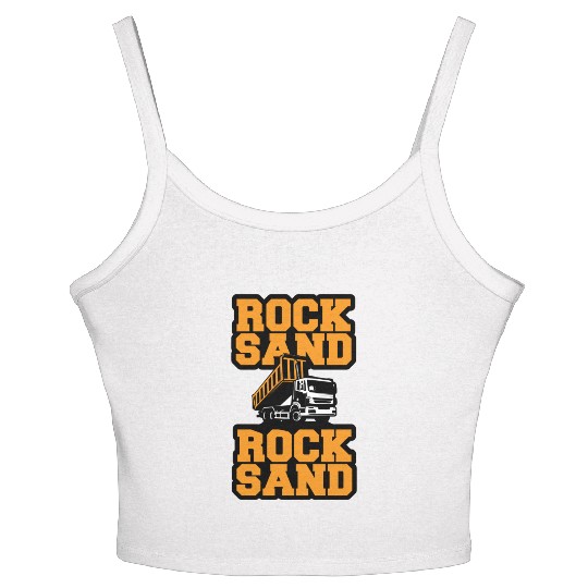 Rock Sand Dump Truck Women's Spaghetti Strap Tank Top