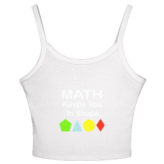 Math Keeps You In Shape Funny Math Teacher Workout Women's Spaghetti Strap Tank Top