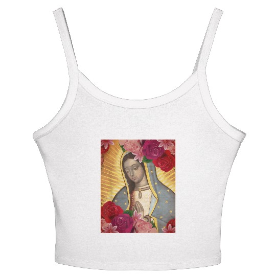 Our Lady of Guadalupe Rose Mexican Catholic Juan D Women's Spaghetti Strap Tank Top